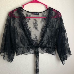 Black Lace Cardigan/Shrug